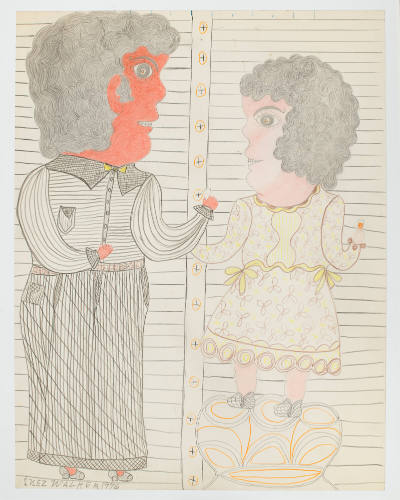 Inez Nathaniel Walker, (1911–1990), “Untitled,” New York, 1976, Pencil, colored pencil, crayon,…