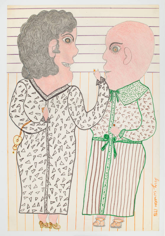 Inez Nathaniel Walker, (1911–1990), “Untitled,” New York, 1976, Pencil, crayon, and felt-tip pe…