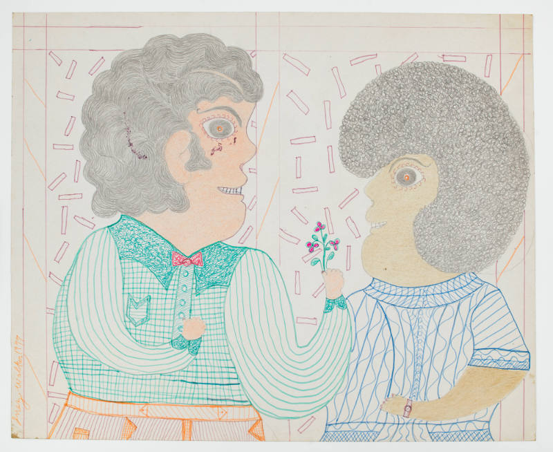 Inez Nathaniel Walker, (1911–1990), “Untitled,” New York, 1977, Pencil, crayon, and felt-tip pe…