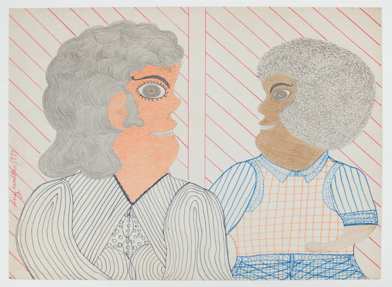 Inez Nathaniel Walker, (1911–1990), “Untitled,” New York, 1977, Pencil, crayon, and felt-tip pe…