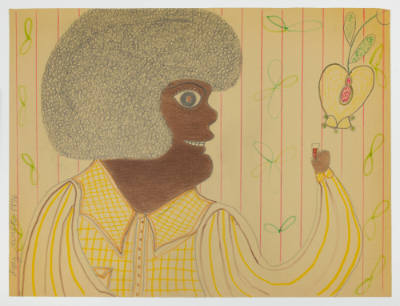 Inez Nathaniel Walker, (1911–1990), “Untitled,” New York, 1976, Pencil, colored pencil, crayon,…