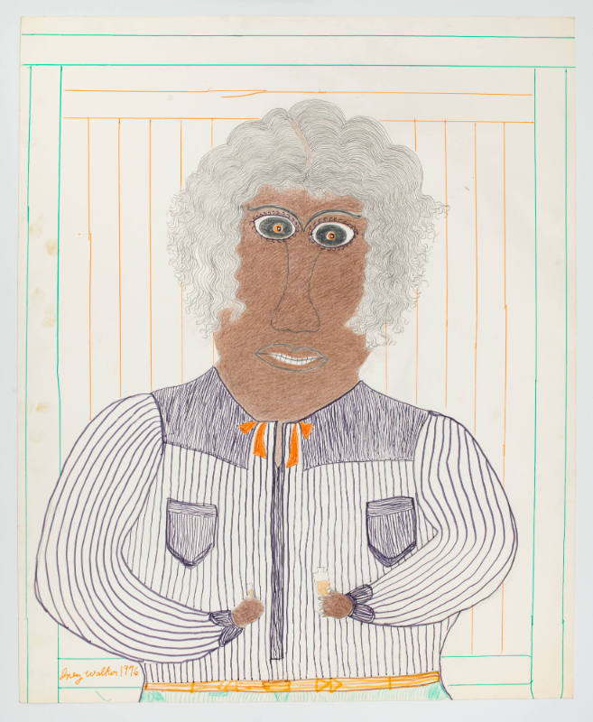 Inez Nathaniel Walker, (1911–1990), “Untitled,” New York, 1976, Pencil, crayon, and felt-tip pe…