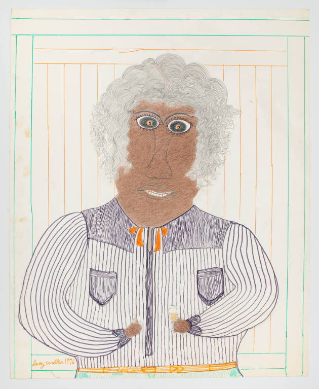 Inez Nathaniel Walker, (1911–1990), “Untitled,” New York, 1976, Pencil, crayon, and felt-tip pe…
