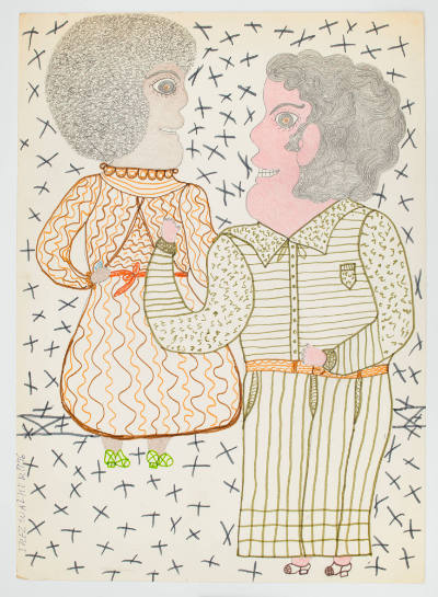 Inez Nathaniel Walker, (1911–1990), “Untitled,” New York, 1976, Pencil, crayon, felt-tip and ba…