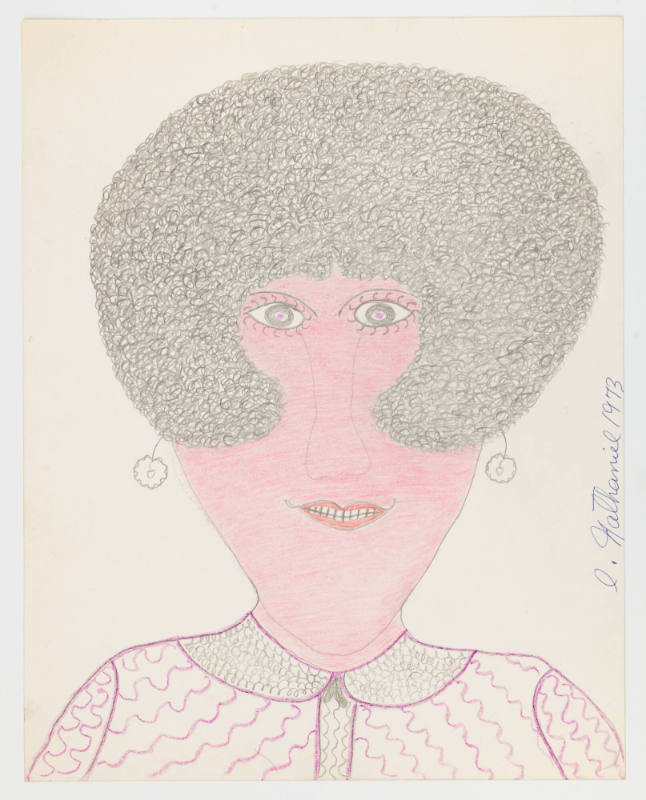 Inez Nathaniel Walker, (1911–1990), “Untitled,” New York, 1973, Pencil, crayon, and felt-tip pe…