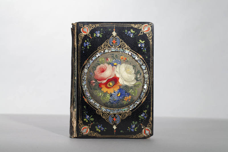 Artist unidentified, “Book with cover decoration”, Eastern United States, 19th Century, Mother-…