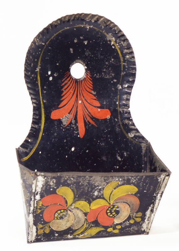 Artist unidentified, “Match Safe”, Eastern United States, 19th Century, Paint on tinplate, 7 x …