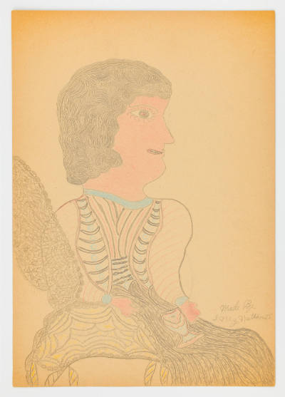 Inez Nathaniel Walker, (1911–1990), “Untitled,” New York, c. 1973–1974, Pencil, colored pencil,…