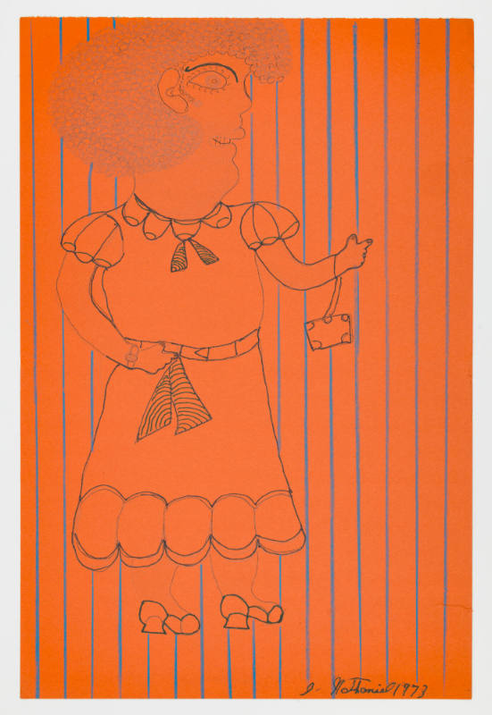 Inez Nathaniel Walker, (1911–1990), “Untitled,” New York, 1973, Pencil, crayon, ballpoint and f…