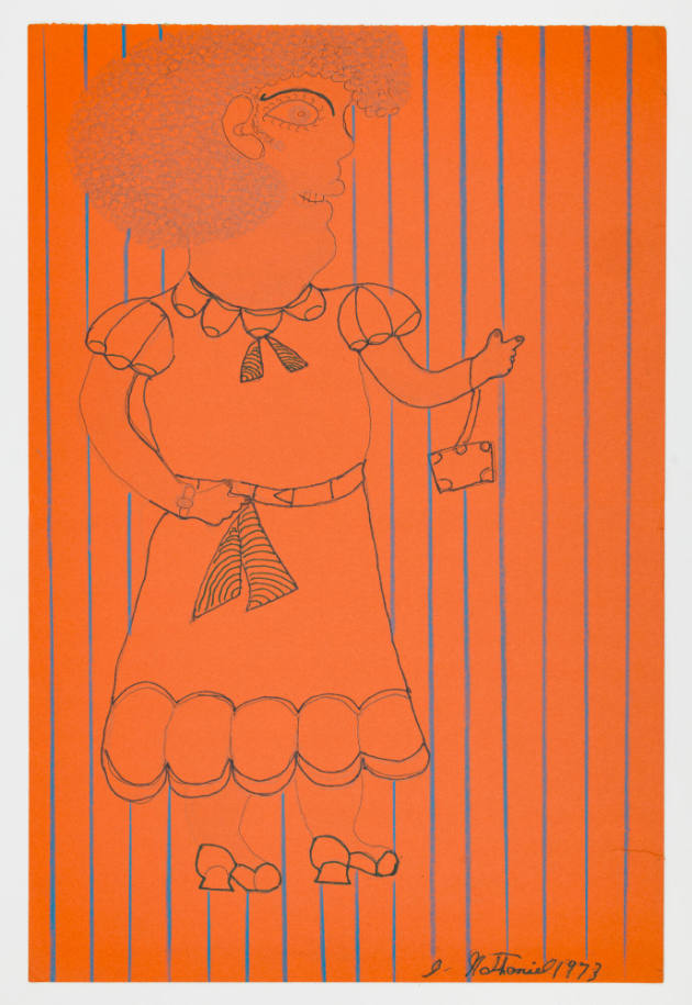 Inez Nathaniel Walker, (1911–1990), “Untitled,” New York, 1973, Pencil, crayon, ballpoint and f…