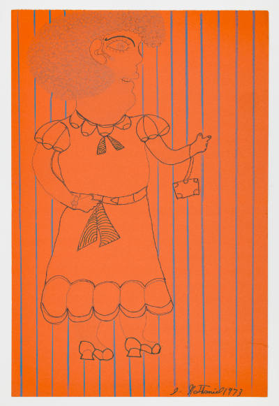 Inez Nathaniel Walker, (1911–1990), “Untitled,” New York, 1973, Pencil, crayon, ballpoint and f…