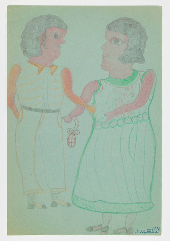 Inez Nathaniel Walker, (1911–1990), “Untitled,” New York, 1973, Pencil, crayon, ballpoint and f…