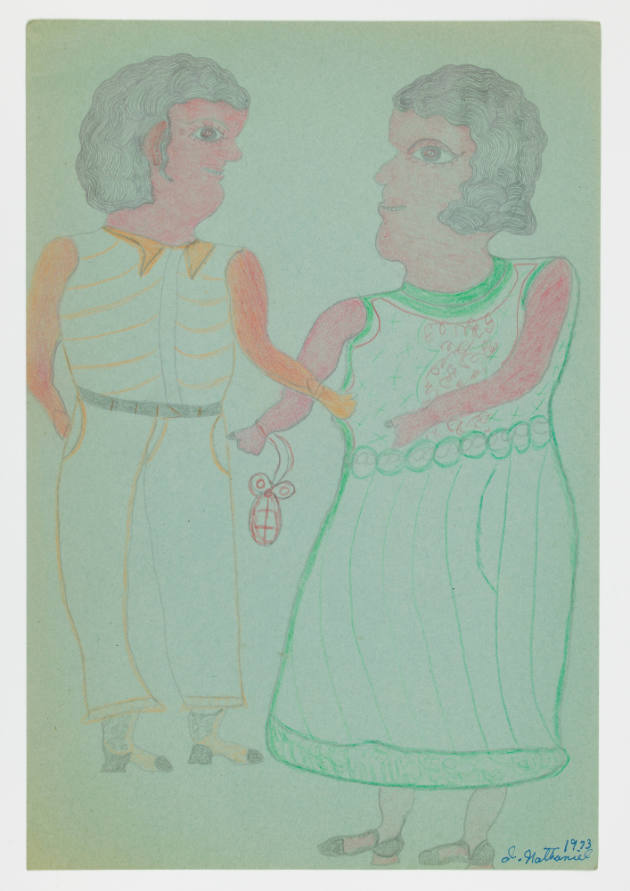 Inez Nathaniel Walker, (1911–1990), “Untitled,” New York, 1973, Pencil, crayon, ballpoint and f…