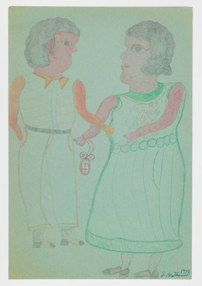 Inez Nathaniel Walker, (1911–1990), “Untitled,” New York, 1973, Pencil, crayon, ballpoint and f…