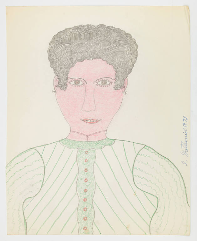 Inez Nathaniel Walker, (1911–1990), “Untitled,” New York, 1973 Pencil, colored pencil, crayon, …