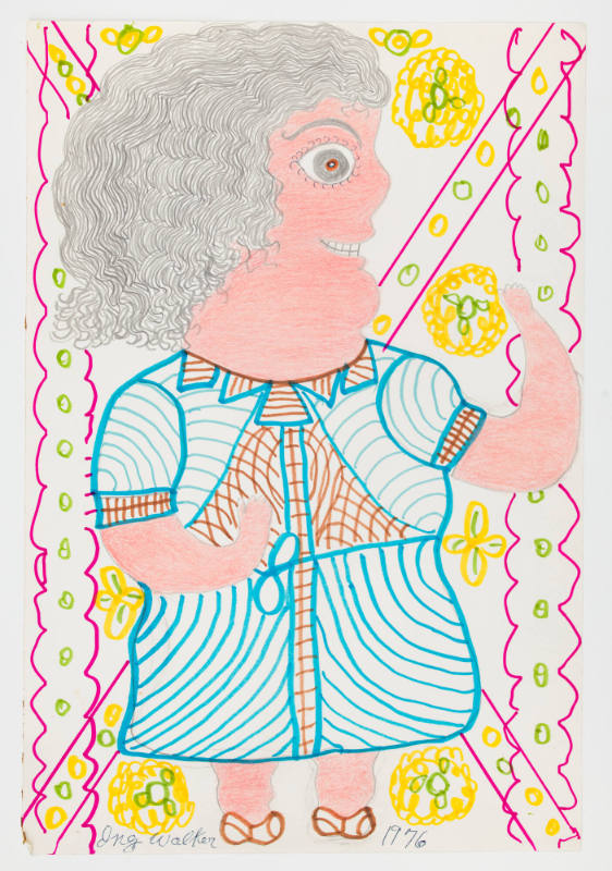 Inez Nathaniel Walker, (1911–1990), “Untitled,” New York, 1976, Pencil, colored pencil, felt-ti…