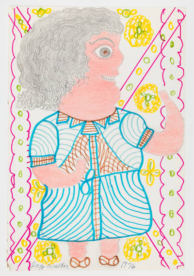 Inez Nathaniel Walker, (1911–1990), “Untitled,” New York, 1976, Pencil, colored pencil, felt-ti…
