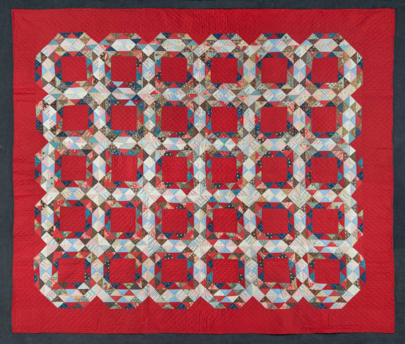 Artist unidentified, “Ocean Waves Quilt,” Ohio, 1875 - 1920, Cotton, thread, 92 × 79 in., Colle…