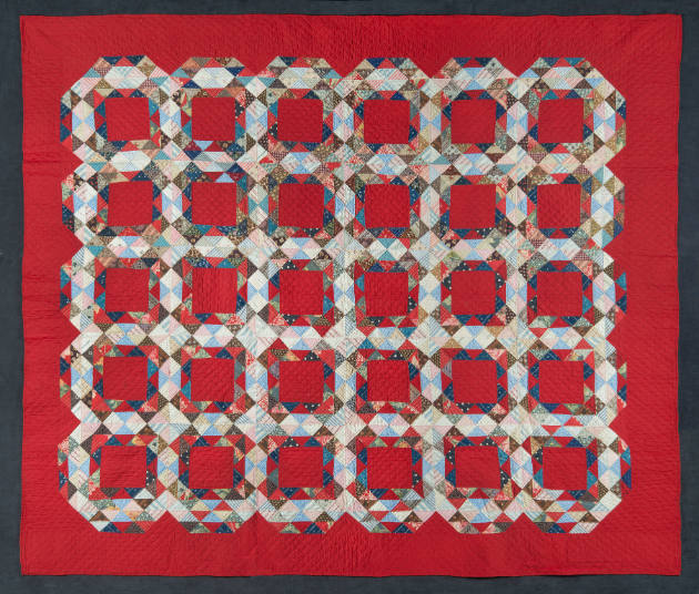 Artist unidentified, “Ocean Waves Quilt,” Ohio, 1875 - 1920, Cotton, thread, 92 × 79 in., Colle…