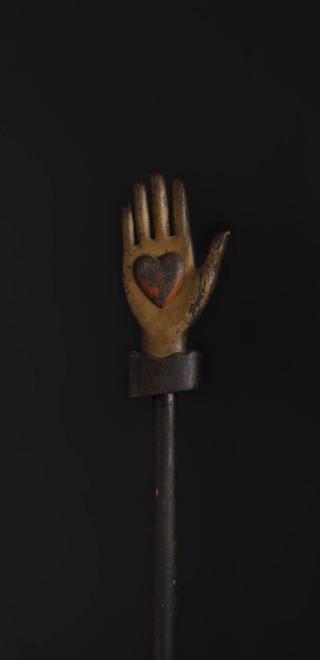 Artist unidentified, “Independent Order of Odd Fellows Heart in Hand Staff,” United States, 185…