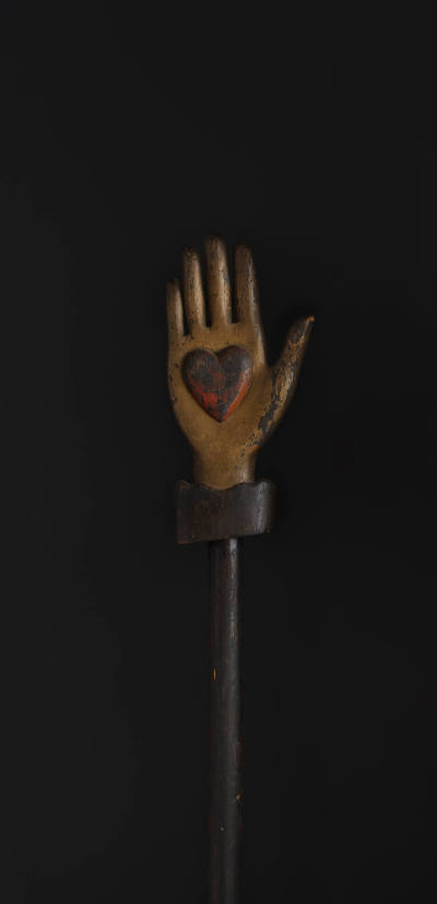 Artist unidentified, “Independent Order of Odd Fellows Heart in Hand Staff,” United States, 185…
