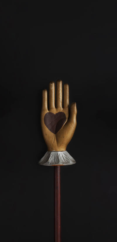Artist unidentified, “Independent Order of Odd Fellows Heart in Hand Staff,” United States, 187…
