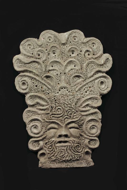 Eugene Von Bruenchenhein, (1910–1983), “Untitled (Outdoor Guardian Head),” Milwaukee, Wisconsin…