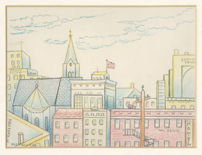 John "Jack" Savitsky, (1910–1991), “View of Pottsville, PA”, Lansford, Carbon County, Pennsylva…