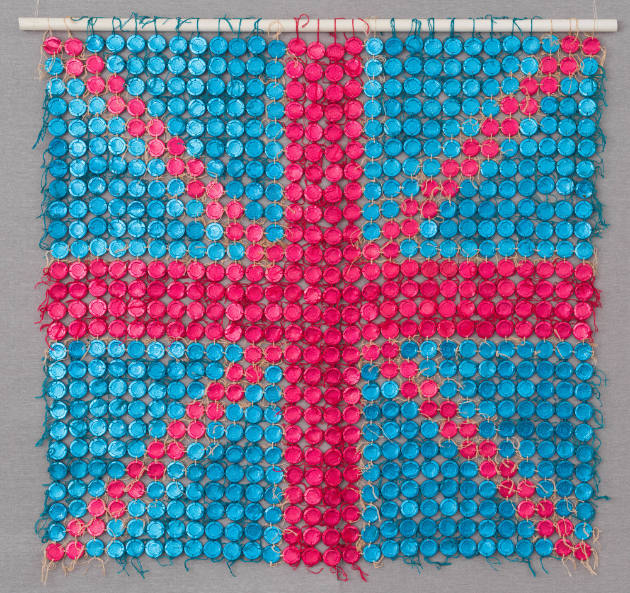 Drunell Levinson, “Sensation”, New York City, 1999, Aluminum-wrapped condoms with embroidery th…