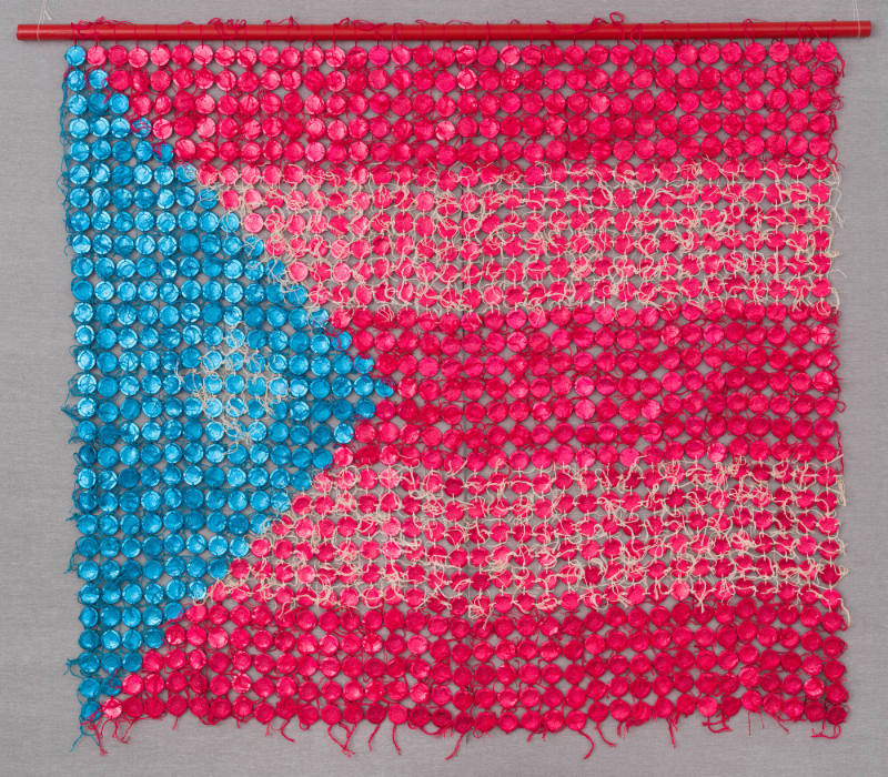 Drunell Levinson, “Vieques”, New York City, n.d., Aluminum-wrapped condoms with embroidery thre…