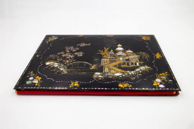 Artist unidentified, “Scrapbook”, Eastern United States, 1850–1900, Paint on papier-mâché, 12 x…