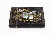 Artist unidentified, “Card Case”, London, England, c. 1850, Paint, gold leaf, and mother-of-pea…