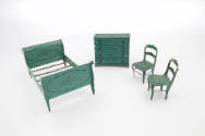 Artist unidentified, “Tin bedroom set”, United States, n.d., Paint on tinplate, multiple dimens…