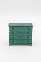 Artist unidentified, “Miniature Chest of Drawers”, United States, n.d., Paint on tinplate, 9 3/…