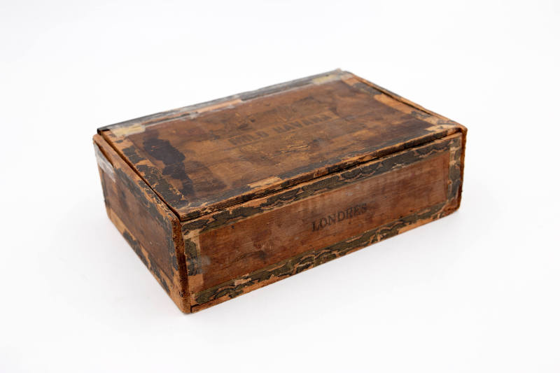 William Laurie (1876–1950), “Cigar Box containing chair stenciling tools of Mr. William Laurie”…