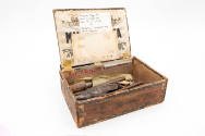 William Laurie (1876–1950), “Cigar Box containing chair stenciling tools of Mr. William Laurie”…