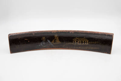 Artist unidentified, “Chair Top”, Eastern United States, n.d., Paint on wood, 3 1/4 x 16 3/4 x …