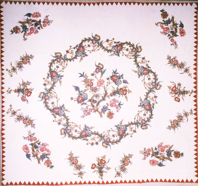 Cut-Out Chintz Quilt with Sawtooth Border
Artist unidentified
Photo by Matt Hoebermann