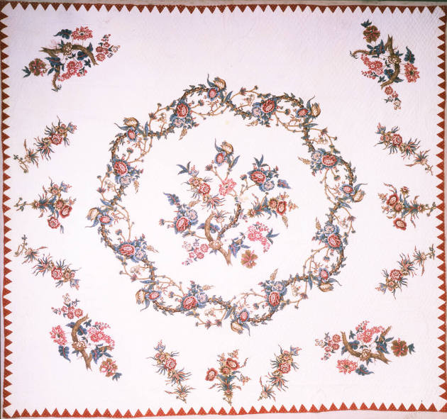 Cut-Out Chintz Quilt with Sawtooth Border
Artist unidentified
Photo by Matt Hoebermann