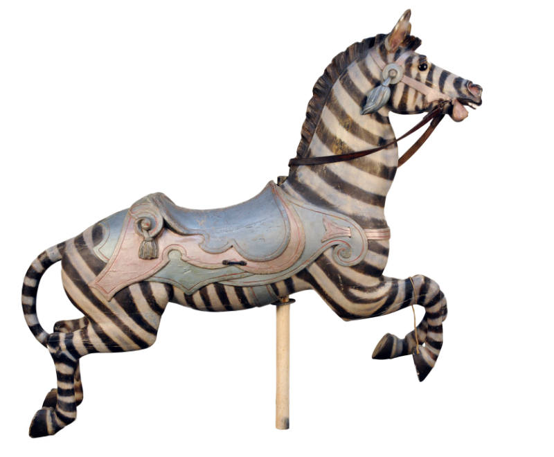 E. Joy Morris Carousel Co./ Philadelphia Toboggan Company, “Outside Row Jumper Zebra,” Philadel…