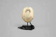 Artist unidentified, “Miniature Portrait”, United States, 1820–1840, Panbone, ebony, approx. 3 …