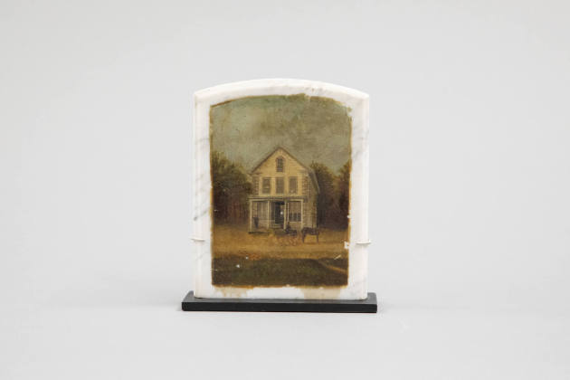 Artist unidentified, “Frame House, Horse, and Buggy,” United States, c. 1830–1870, Watercolor o…