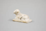 Artist unidentified, “Recumbent Lamb,” United States, c.1830–1865, Marble, 3 1/2 x 5 x 2 3/4 in…