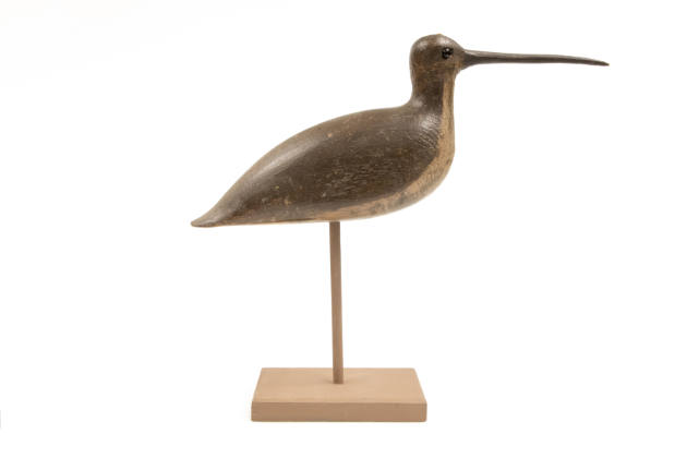 Artist unidentified, “Long-billed Curlew,” United States, 1900, Paint on wood, 6 1/4 × 15 1/8 ×…