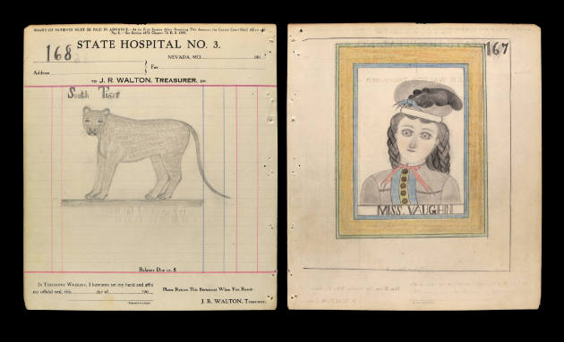 James Edward Deeds, Jr. (1908–1987), “MISS. VAUGHN / South Tiger (pages 167, 168) (double-sided…