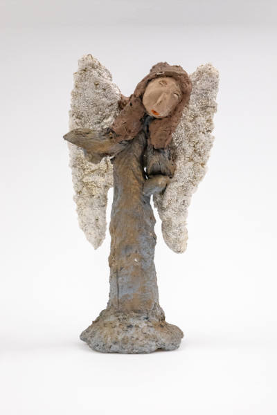 Annie Hooper, 1897–1986, “untitled, angel,” Buxton, North Carolina, n.d., Driftwood, cement, pa…