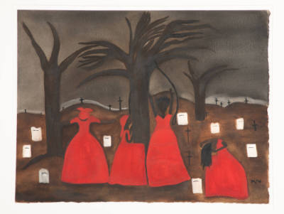 Mary Frances Whitfield, “My Ancestor's Cry”, Birmingham, Alabama, United States, 1998, Watercol…