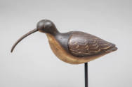 Daniel Lake Leeds, (1852–1922), “Hudsonian Curlew”, New Jersey, 1900-1910, Paint on wood, 13 × …
