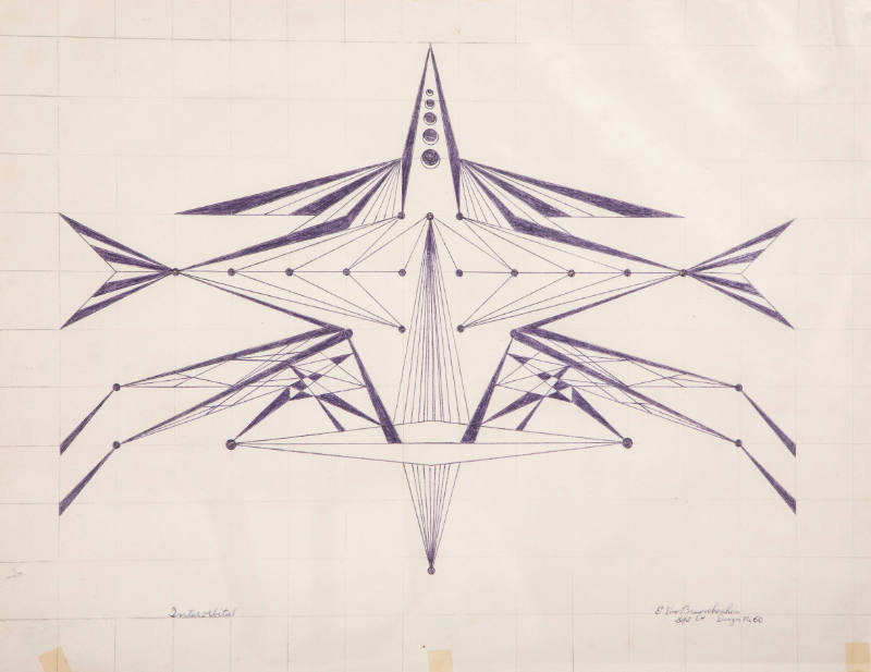 Eugene Von Bruenchenhein, (1910–1983), “Interorbital (Design No. 60)”, Milwaukee, Wisconsin, 19…