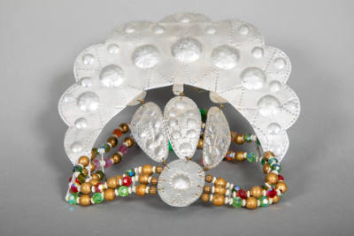 St. EOM, “Headpiece”, Buena Vista, Georgia, United States, 1957–1986, Metal, beads, wire, 9 7/8…